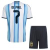 Argentina De Paul 7 Dječji Domaći Nogometni Dresovi SP 2026