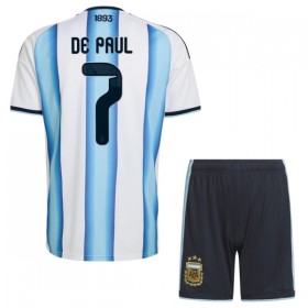 Argentina De Paul 7 Dječji Domaći Nogometni Dresovi SP 2026