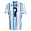 Argentina De Paul 7 Dječji Domaći Nogometni Dresovi SP 2026