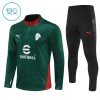 AC Milan Dječji Sweatshirt Za Trening 1/4-Zip 2025-26 Zelena AC Milan Dječji Sweatshirt Za Trening 1/4-Zip 2025-26 Zelena