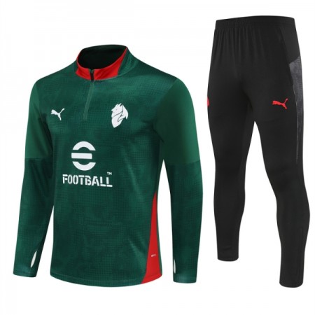AC Milan Sweatshirt Za Trening 1/4-Zip 2025-26 Zelena AC Milan Sweatshirt Za Trening 1/4-Zip 2025-26 Zelena