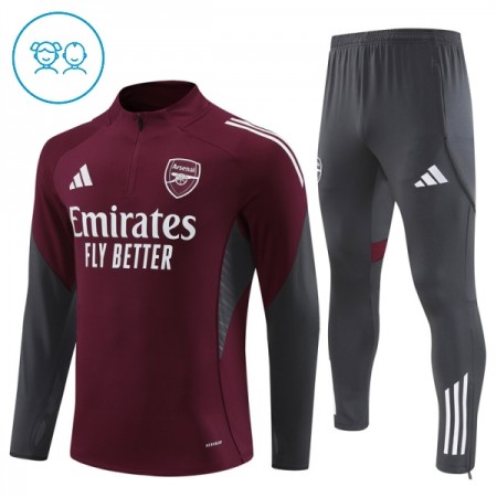 Arsenal Dječji Sweatshirt Za Trening 1/4-Zip 2025-26 Crvena