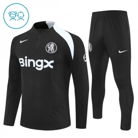 Chelsea Dječji Sweatshirt Za Trening 1/4-Zip 2025-26 Crna Chelsea Dječji Sweatshirt Za Trening 1/4-Zip 2025-26 Crna
