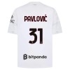 AC Milan Pavlovic 31 Gostujući Nogometni Dresovi 2026-27 AC Milan Pavlovic 31 Gostujući Nogometni Dresovi 2026-27