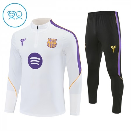 Barcelona Dječji Sweatshirt Za Trening 1/4-Zip 2026-27 Bijela Barcelona Dječji Sweatshirt Za Trening 1/4-Zip 2026-27 Bijela