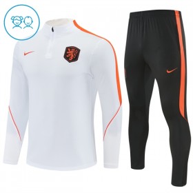 Nizozemska Dječji Sweatshirt Za Trening 1/4-Zip 2026-27 Bijela