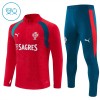 Portugal Dječji Sweatshirt Za Trening 1/4-Zip 2026-27 Crvena Portugal Dječji Sweatshirt Za Trening 1/4-Zip 2026-27 Crvena