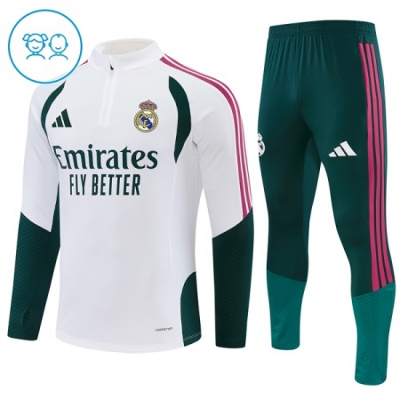 Real Madrid Dječji Sweatshirt Za Trening 1/4-Zip 2026-27 Bijela Real Madrid Dječji Sweatshirt Za Trening 1/4-Zip 2026-27 Bijela