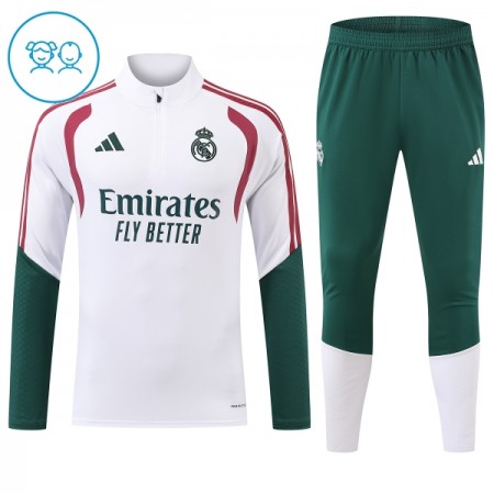 Real Madrid Dječji Sweatshirt Za Trening 1/4-Zip 2026-27 Bijela Real Madrid Dječji Sweatshirt Za Trening 1/4-Zip 2026-27 Bijela