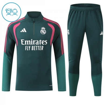 Real Madrid Dječji Sweatshirt Za Trening 1/4-Zip 2026-27 Zelena Real Madrid Dječji Sweatshirt Za Trening 1/4-Zip 2026-27 Zelena